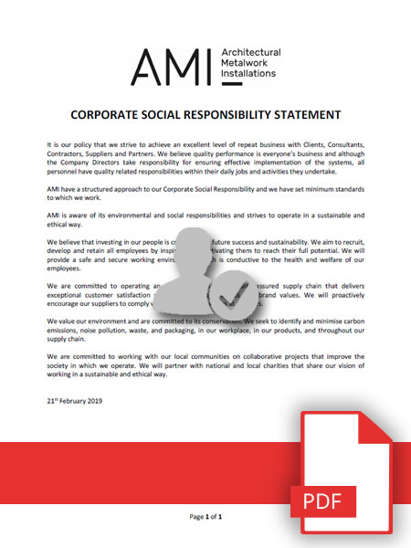 AMI Corporate Social Responsibility Policy