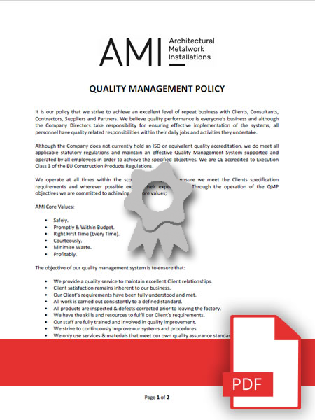 AMI Quality Management Policy