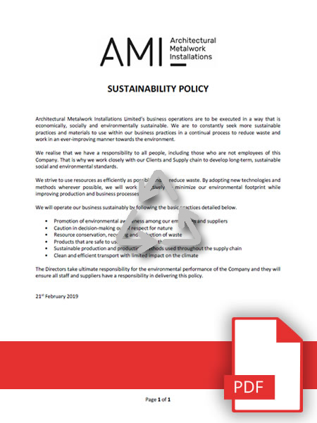 AMI Sustainability Policy